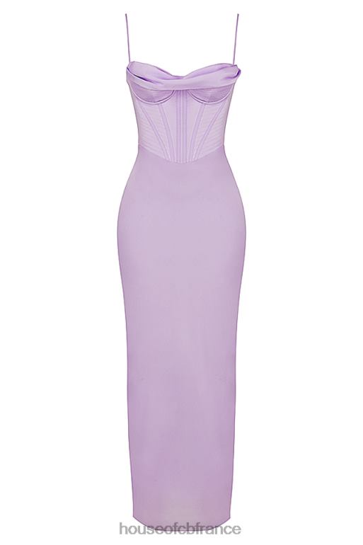 House of CB robe longue corset lavande charmaine N888H423 vêtements