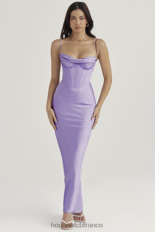 House of CB robe longue corset lavande charmaine N888H423 vêtements