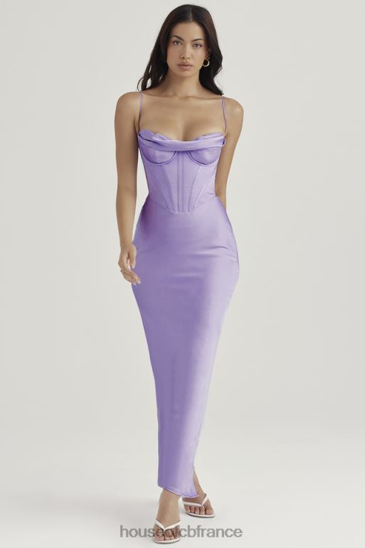 House of CB robe longue corset lavande charmaine N888H423 vêtements