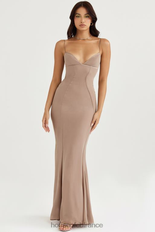 House of CB robe longue corset loren latte N888H454 vêtements