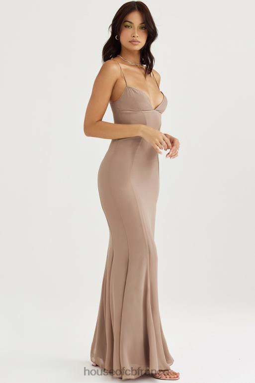 House of CB robe longue corset loren latte N888H454 vêtements