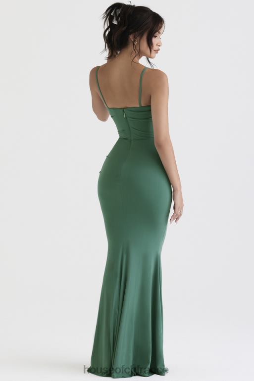 House of CB robe longue corset milena forest N888H389 vêtements