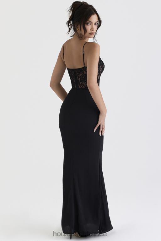 House of CB robe longue corset noire cara N888H382 vêtements