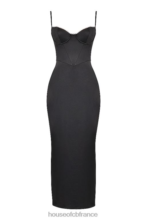 House of CB robe longue corset noire stefania N888H284 vêtements