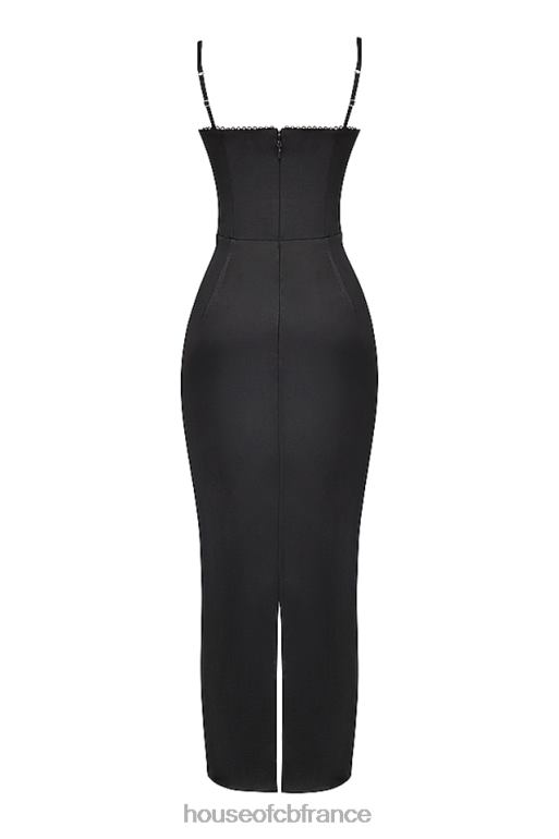 House of CB robe longue corset noire stefania N888H284 vêtements