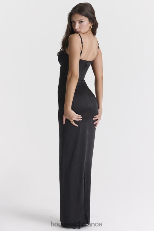 House of CB robe longue corset noire stefania N888H284 vêtements