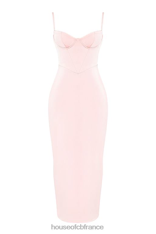 House of CB robe longue corset pêche douce Stefania N888H156 vêtements
