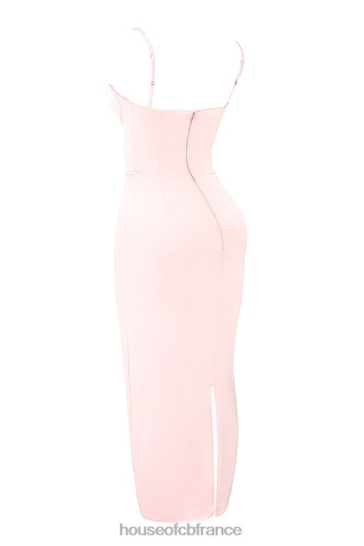 House of CB robe longue corset pêche douce Stefania N888H156 vêtements