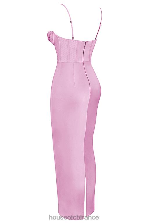 House of CB robe longue corset rose Charmaine N888H379 vêtements