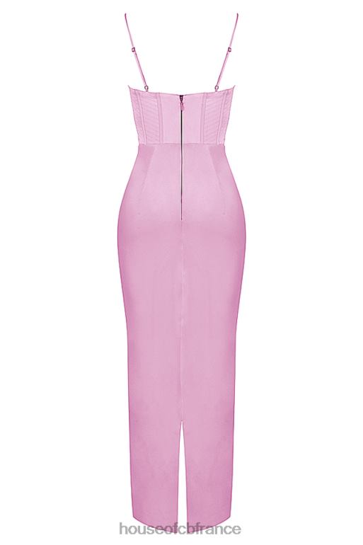 House of CB robe longue corset rose Charmaine N888H379 vêtements