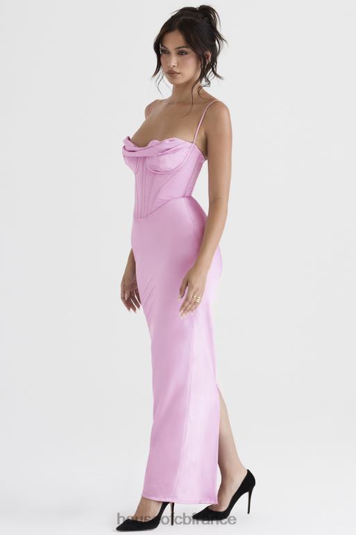 House of CB robe longue corset rose Charmaine N888H379 vêtements