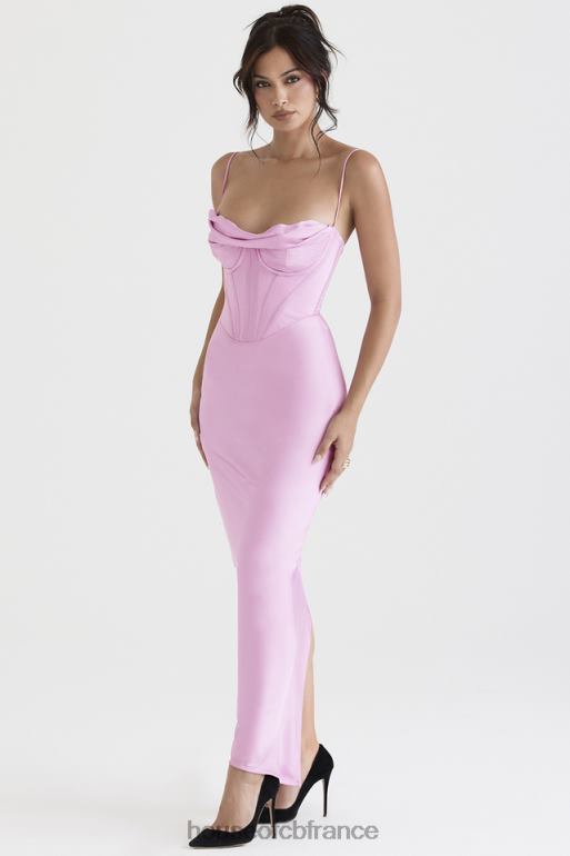 House of CB robe longue corset rose Charmaine N888H379 vêtements