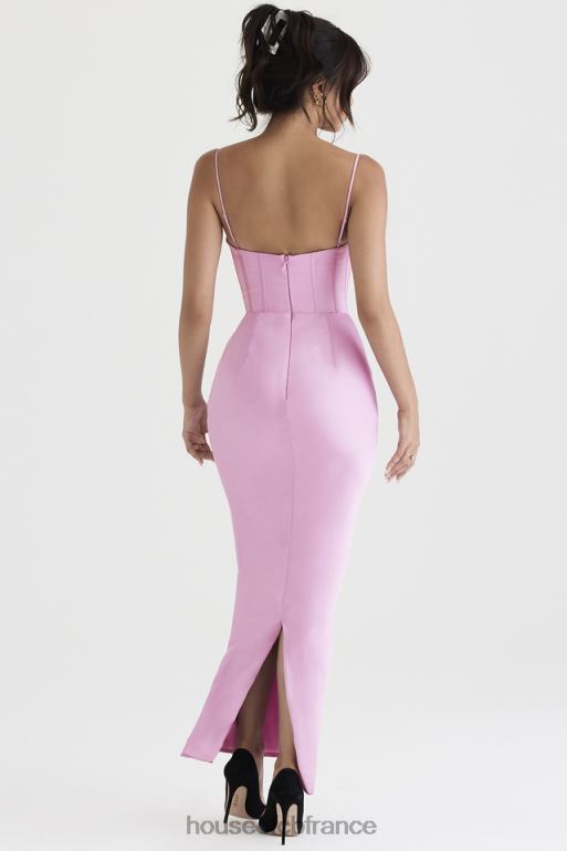 House of CB robe longue corset rose Charmaine N888H379 vêtements