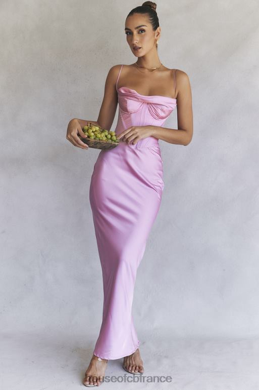 House of CB robe longue corset rose Charmaine N888H379 vêtements