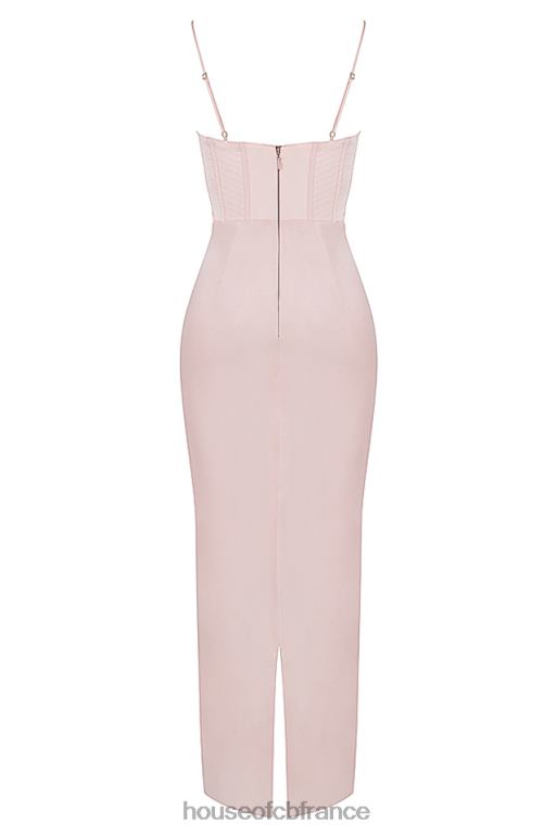 House of CB robe longue corset rose blush Charmaine N888H536 vêtements