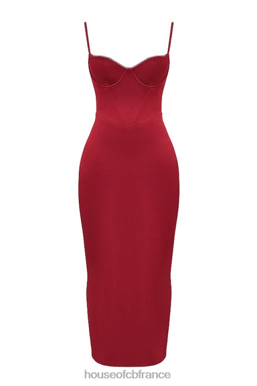 House of CB robe longue corset stefania rubis N888H117 vêtements