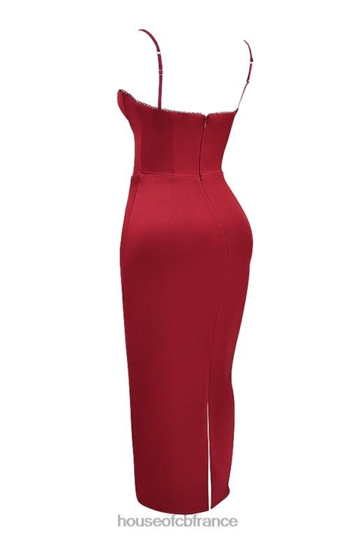 House of CB robe longue corset stefania rubis N888H117 vêtements