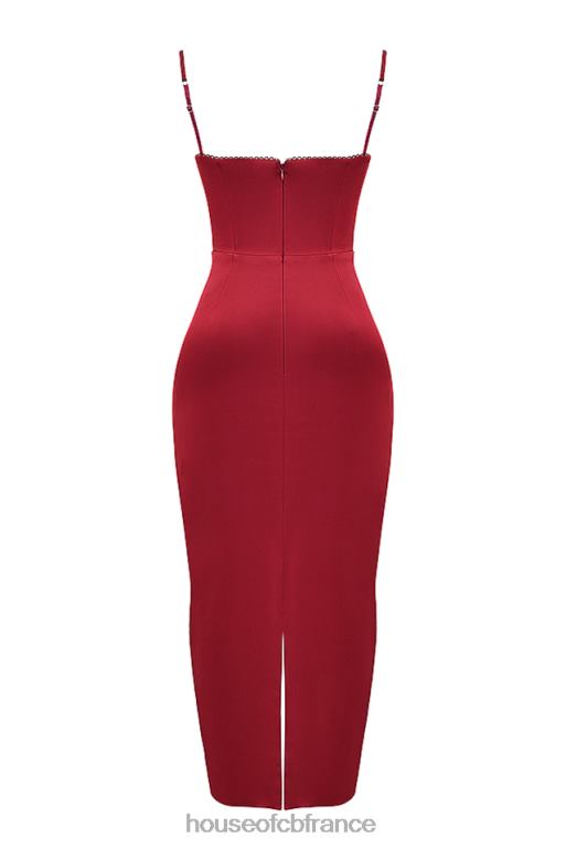 House of CB robe longue corset stefania rubis N888H117 vêtements