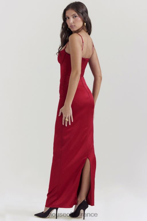 House of CB robe longue corset stefania rubis N888H117 vêtements