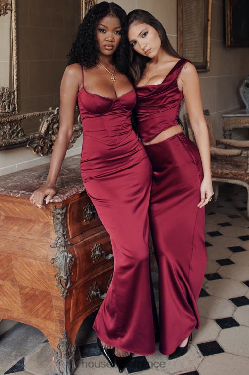 House of CB robe longue corset stefania rubis N888H117 vêtements