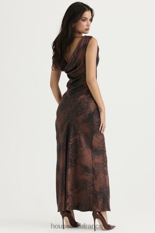 House of CB robe longue coupe en biais alaina cuivre antique N888H373 vêtements