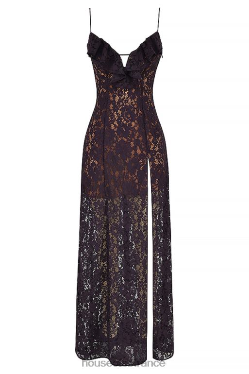 House of CB robe longue en dentelle Malia Night Shade N888H392 vêtements