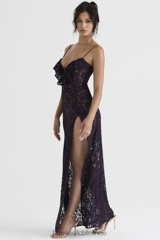 House of CB robe longue en dentelle Malia Night Shade N888H392 vêtements