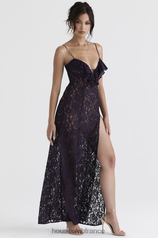 House of CB robe longue en dentelle Malia Night Shade N888H392 vêtements