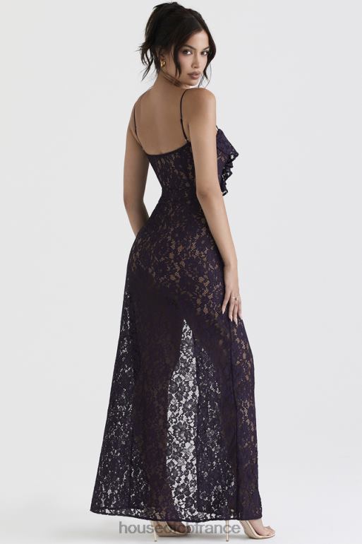 House of CB robe longue en dentelle Malia Night Shade N888H392 vêtements
