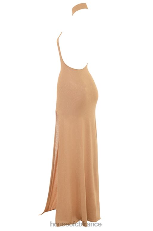 House of CB robe longue en maille dorée Selia N888H113 vêtements