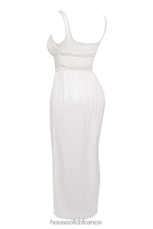 House of CB robe longue en soie véritable ivoire illiana N888H222 vêtements