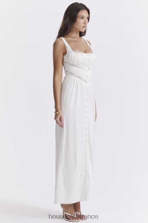 House of CB robe longue en soie véritable ivoire illiana N888H222 vêtements