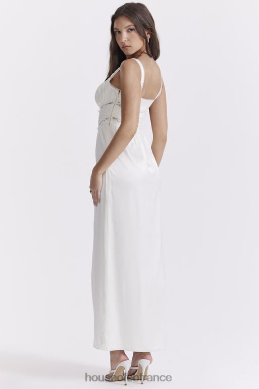 House of CB robe longue en soie véritable ivoire illiana N888H222 vêtements