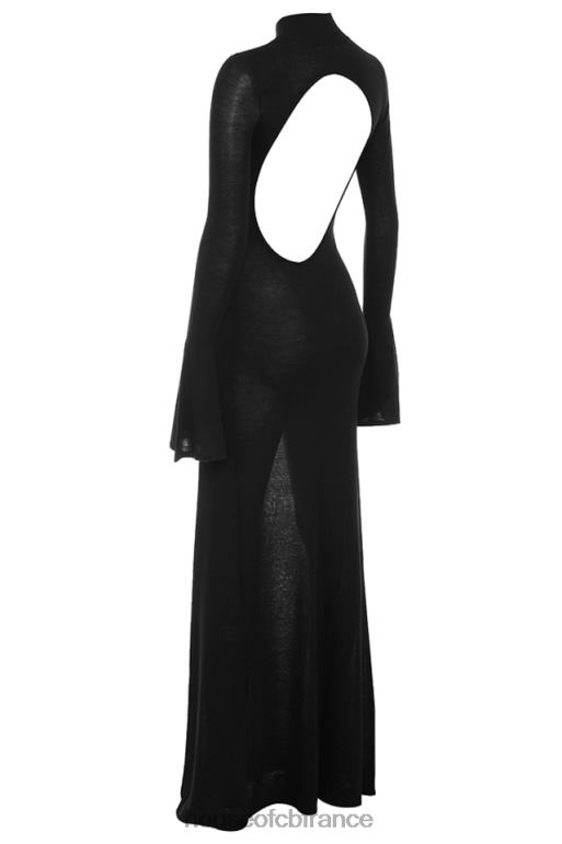 House of CB robe longue en tricot noir sancha N888H141 vêtements