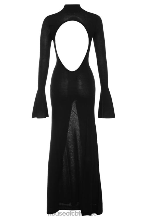 House of CB robe longue en tricot noir sancha N888H141 vêtements