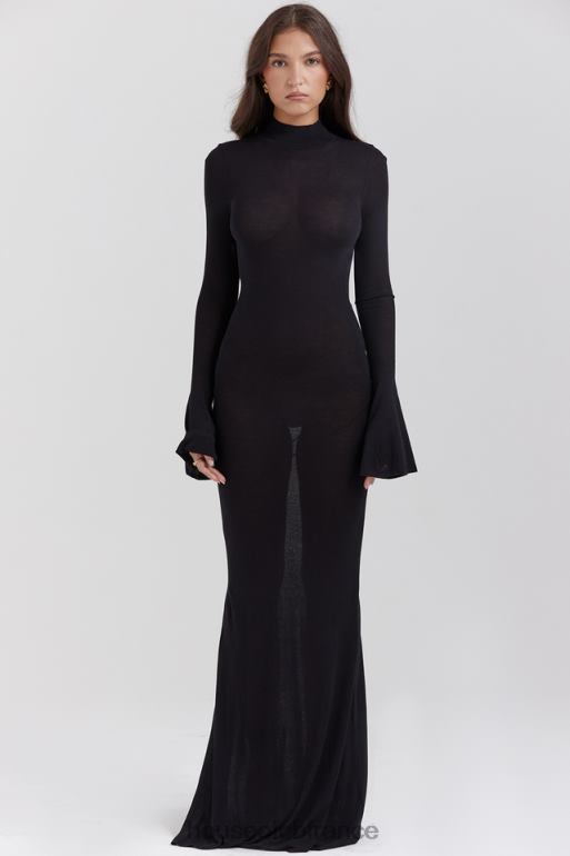 House of CB robe longue en tricot noir sancha N888H141 vêtements