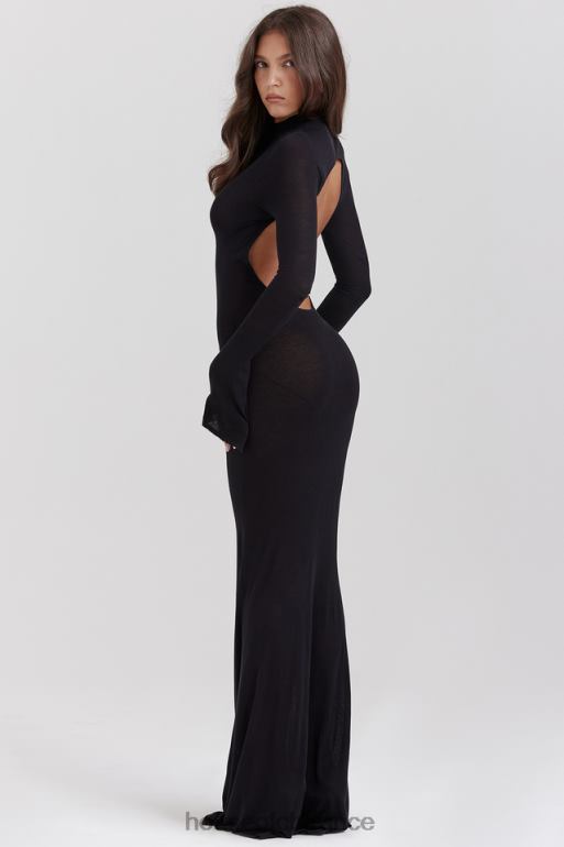 House of CB robe longue en tricot noir sancha N888H141 vêtements