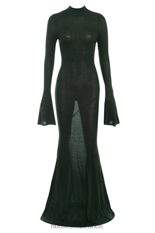 House of CB robe longue en tricot vert forêt sancha N888H114 vêtements