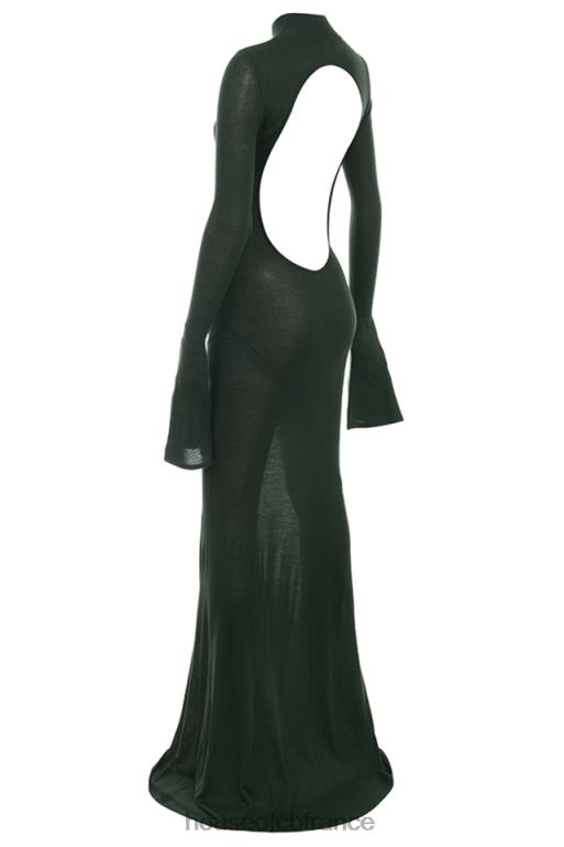 House of CB robe longue en tricot vert forêt sancha N888H114 vêtements