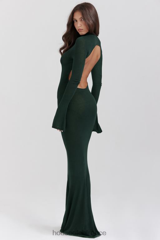 House of CB robe longue en tricot vert forêt sancha N888H114 vêtements