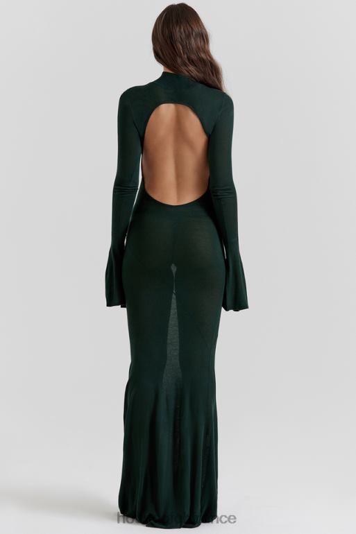 House of CB robe longue en tricot vert forêt sancha N888H114 vêtements