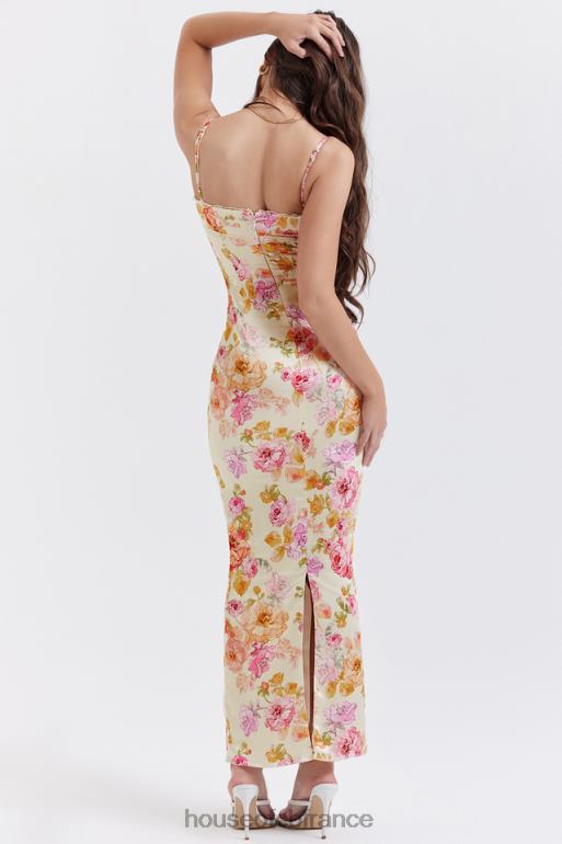 House of CB robe longue à fleurs josefina ivoire N888H245 vêtements