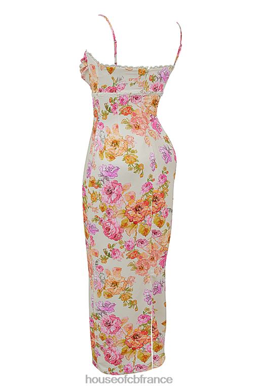 House of CB robe longue à fleurs josefina ivoire N888H245 vêtements