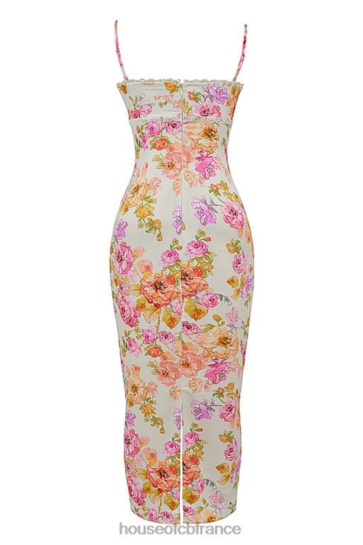House of CB robe longue à fleurs josefina ivoire N888H245 vêtements