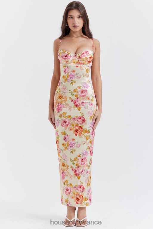 House of CB robe longue à fleurs josefina ivoire N888H245 vêtements