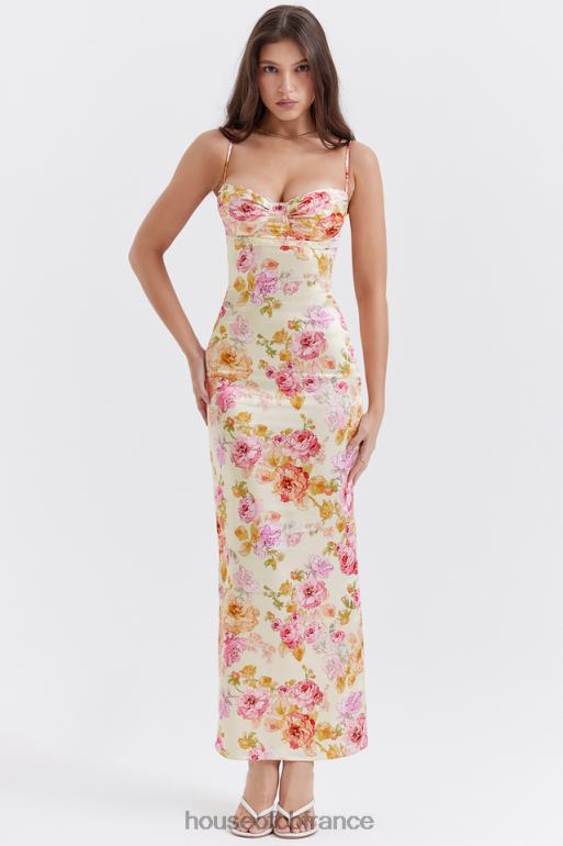 House of CB robe longue à fleurs josefina ivoire N888H245 vêtements