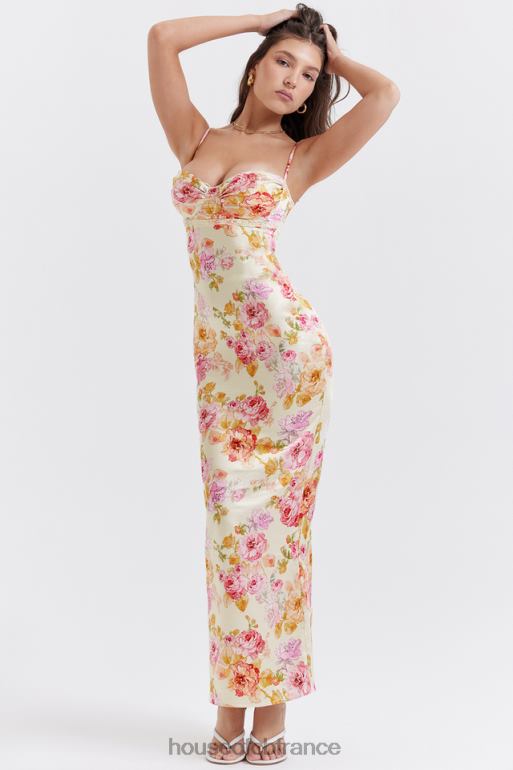 House of CB robe longue à fleurs josefina ivoire N888H245 vêtements