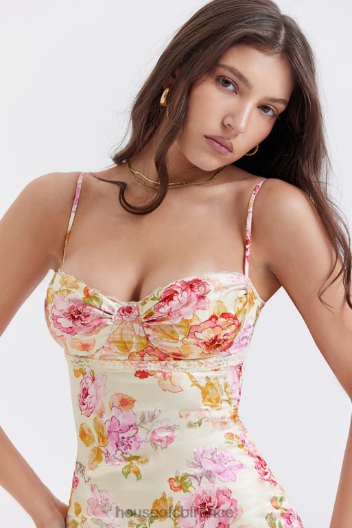House of CB robe longue à fleurs josefina ivoire N888H245 vêtements