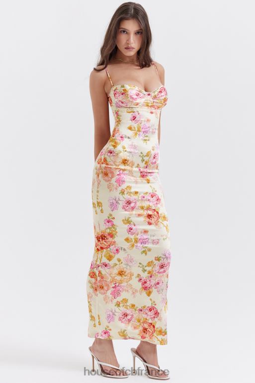 House of CB robe longue à fleurs josefina ivoire N888H245 vêtements