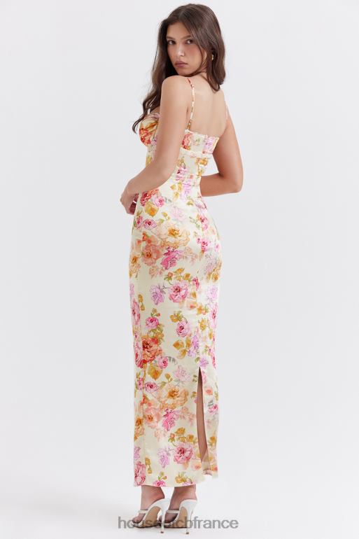 House of CB robe longue à fleurs josefina ivoire N888H245 vêtements